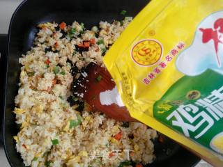 香葱焗蛋炒饭的做法步骤：8