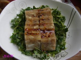 香菜拌皮冻的做法步骤：9