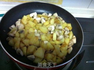 香煎土豆蘑菇的做法步骤：7