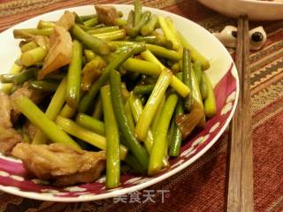 蒜薹炒肉的做法步骤：9