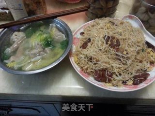 腊肉蒸米粉的做法步骤：1