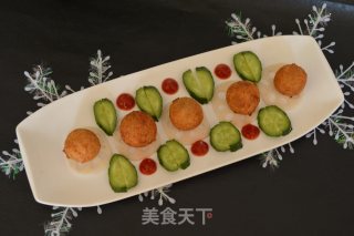 香炸豆沙藕丸子的做法步骤：9