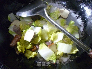 香干鸡胗炒娃娃菜的做法步骤：7