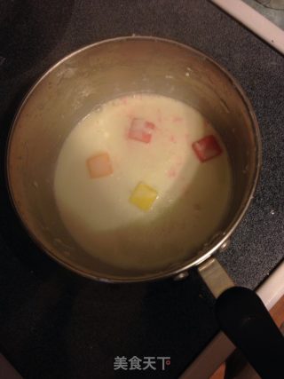 不用奶粉和微波炉就能做的牛轧糖的做法步骤：3
