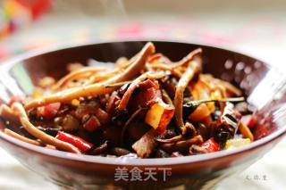 腊肉茶树菇的做法步骤：5