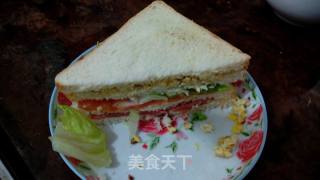 三明治的做法步骤：3