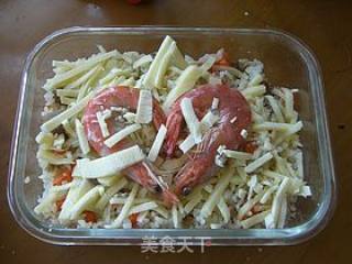 鲜虾奶酪焗饭的做法步骤：10