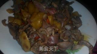脆辣鸡胗的做法步骤：2