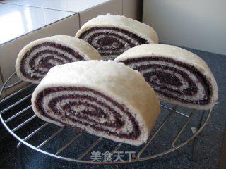 紫米双色卷的做法步骤：12