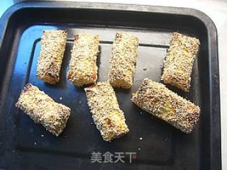 芝麻香蕉卷的做法步骤：7