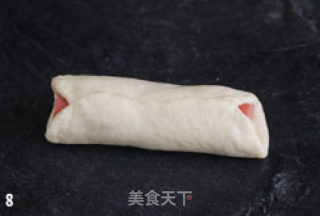 热狗花形面包的做法步骤：8