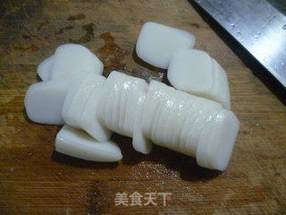 香菇圆白菜炒年糕的做法步骤：5