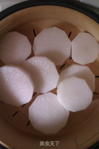 蒸白萝卜的做法步骤：4