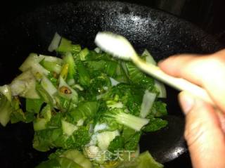 炒黄心菜的做法步骤：3