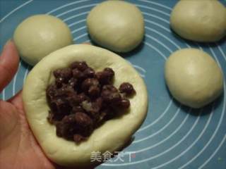 蜜豆花包的做法步骤：7