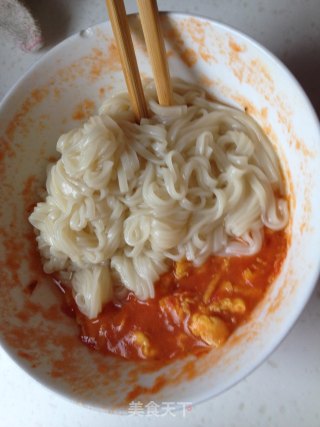番茄鸡蛋捞面条的做法步骤：5