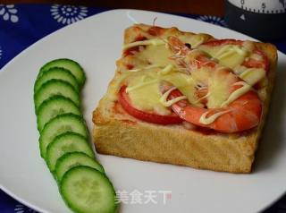鲜虾奶酪土司的做法步骤：8