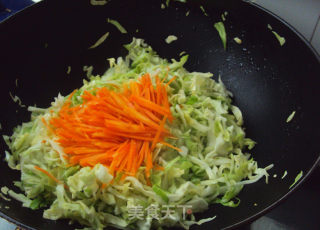 圆白菜肉丝炒面的做法步骤：10