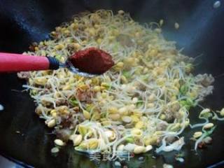 肉末炒黄豆芽的做法步骤：8