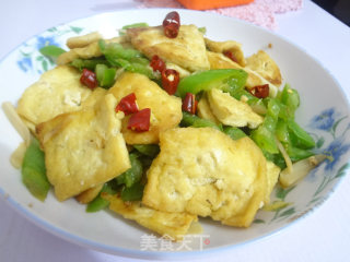 青椒炒豆腐的做法步骤：11