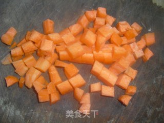 金沙彩蔬盏的做法步骤：2