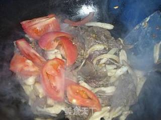 洋葱杏鲍菇炒牛筋的做法步骤：6