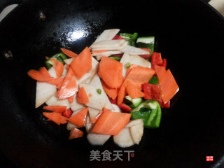 双椒山药的做法步骤：5