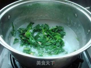 蛋花菠菜粥的做法步骤：5