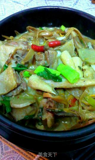 咸鸡黄花菜煲的做法步骤：9