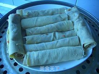 蒸腐皮肉卷的做法步骤：7