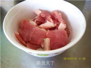 肉片炒白菜的做法步骤：3