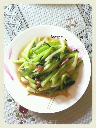 菜梗小炒的做法步骤：1
