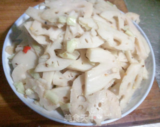 火麻油拌炒素莲藕的做法步骤：9