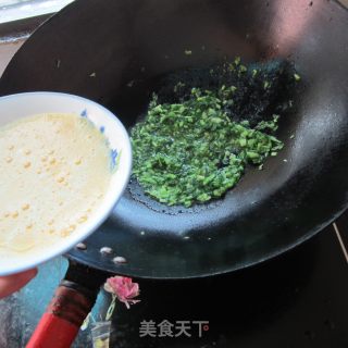 排菜煎蛋的做法步骤：6
