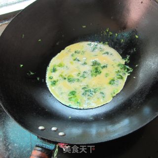 排菜煎蛋的做法步骤：7