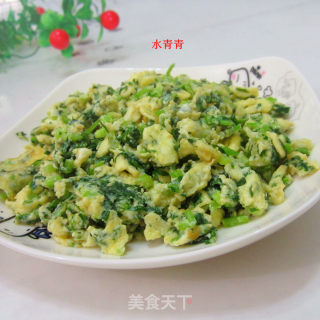 排菜煎蛋的做法步骤：9