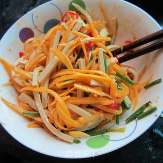 南瓜豆腐丝的做法步骤：6