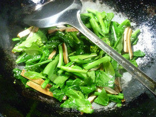 香干炒油菜蕻的做法步骤：7