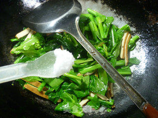 香干炒油菜蕻的做法步骤：8