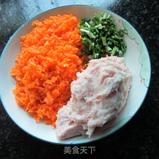 猪肉胡萝卜珍珠丸子的做法步骤：1