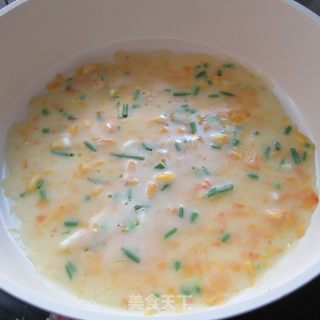 南瓜丁煎饼的做法步骤：7