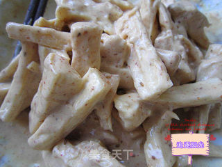 香炸杏鲍菇的做法步骤：5