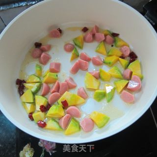 南瓜肉花肠的做法步骤：6