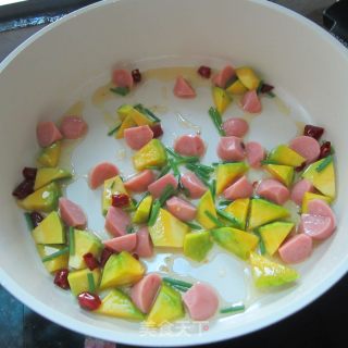南瓜肉花肠的做法步骤：7