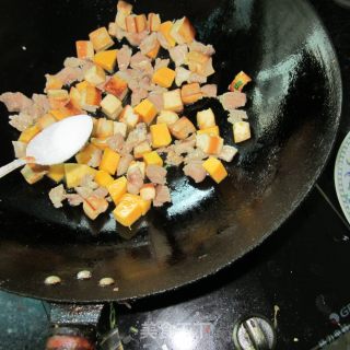 豆腐南瓜丁炒肉的做法步骤：5