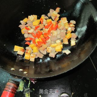 豆腐南瓜丁炒肉的做法步骤：6