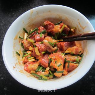 葱香猪肉糯米粽粑的做法步骤：5