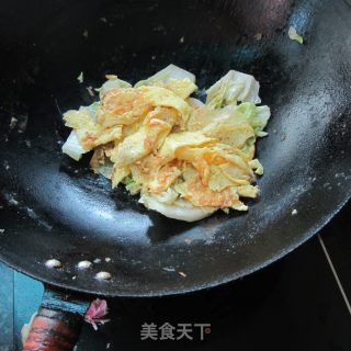 白菜炒蛋的做法步骤：7