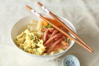 培根鸡蛋面+杂蔬汤底的做法步骤：7