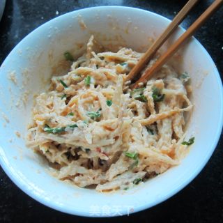 红薯丝煎饼的做法步骤：5
